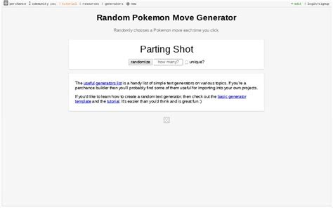 random pokemon generator with moves.
